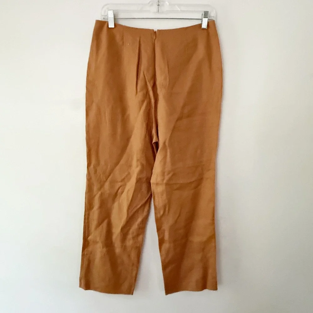 Reformation Justin Pants Womens 8 Brown 100% Linen High Rise Old Money Coastal